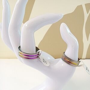 Iridescent Multi-Color Stackable Ring Set